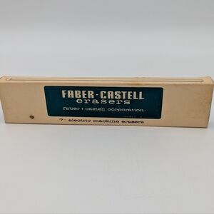 Vintage Faber-Castell 7 Inch Electric Machine Erasers 8 In Box Collectible